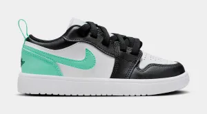 Air Jordan 1 Low Alt Preschool Lifestyle Shoes (White/Green Glow/Black)