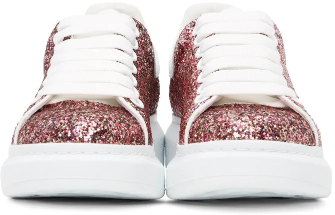 Alexander McQueen SSENSE Exclusive Pink Galaxy Glitter Oversized Sneakers
