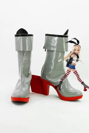 Anime Fleet collection Shimakaze Cosplay Shoes Boots Custom Made for Adult Men and Women Halloween Carnival