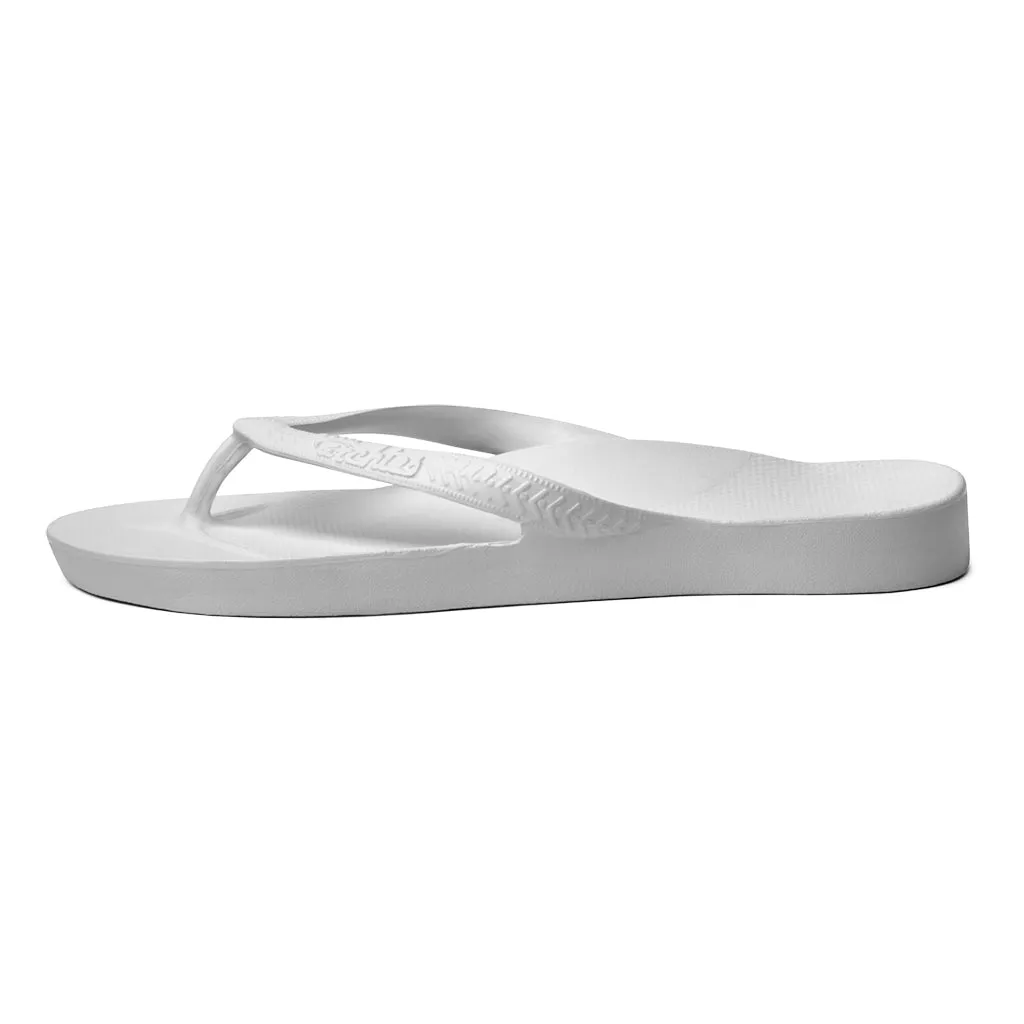 Archies Arch Support Flip Flops/Thongs - White