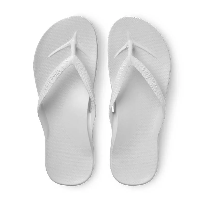 Archies Arch Support Flip Flops/Thongs - White