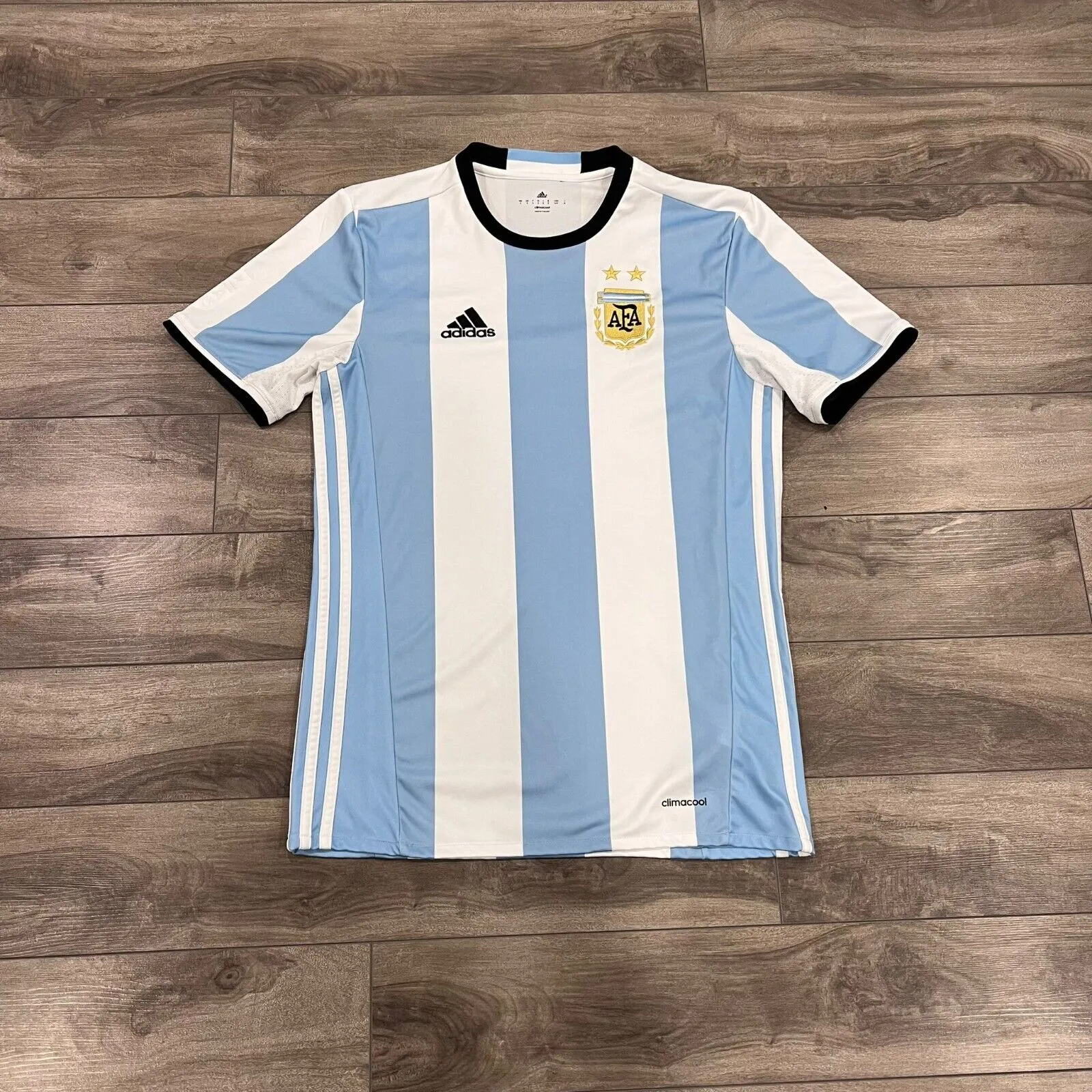 Argentina Adidas AFA Authentic Soccer Jersey Climacool