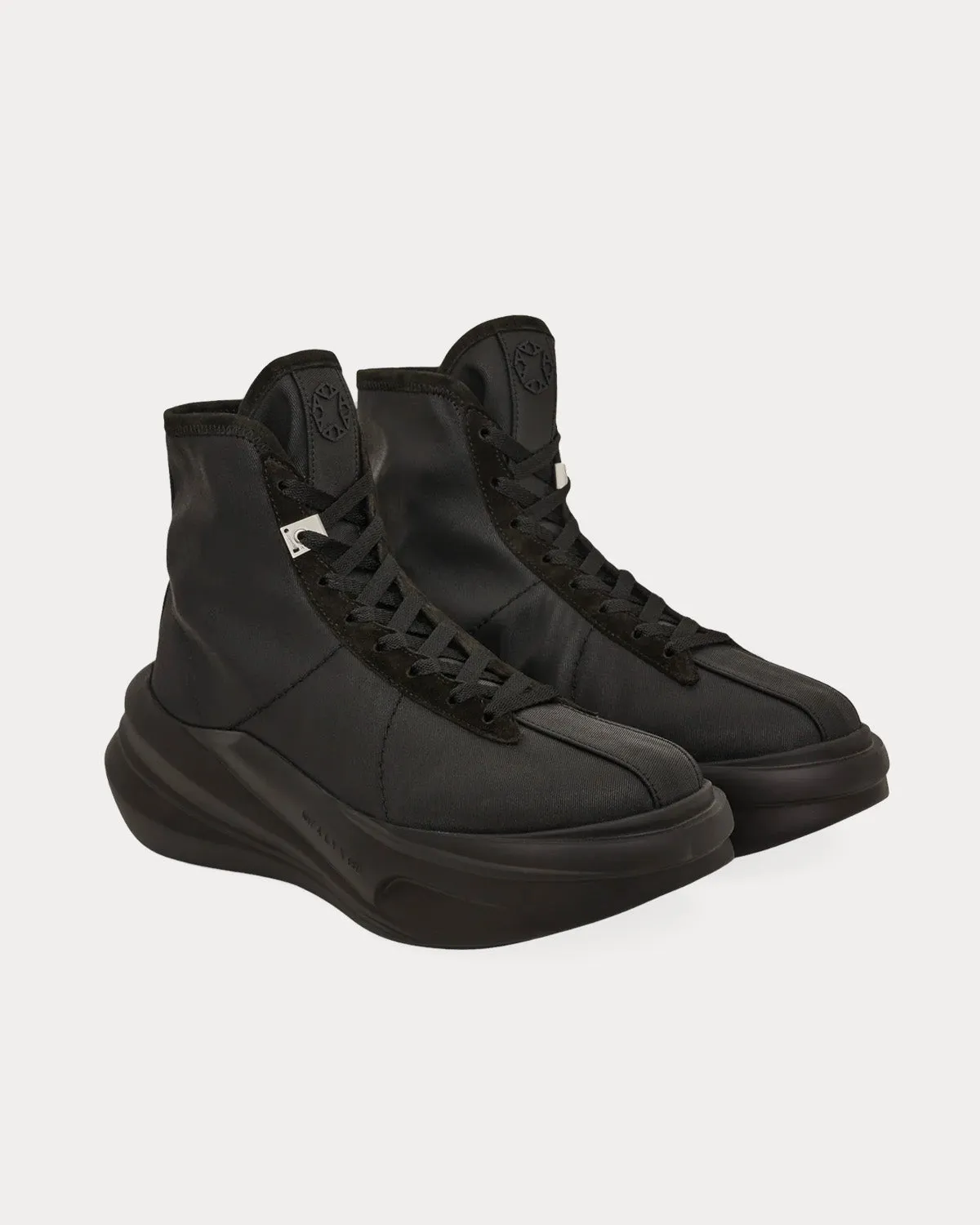 Aria Treated Canvas Black High Top Sneakers