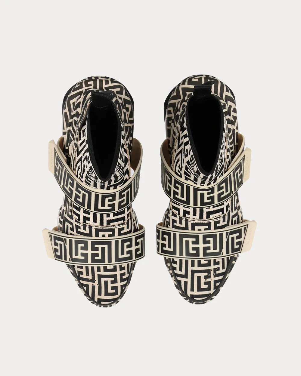 B-Bold Bicolor Knit & Suede Ivory High Top Sneakers