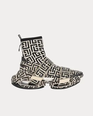 B-Bold Bicolor Knit & Suede Ivory High Top Sneakers