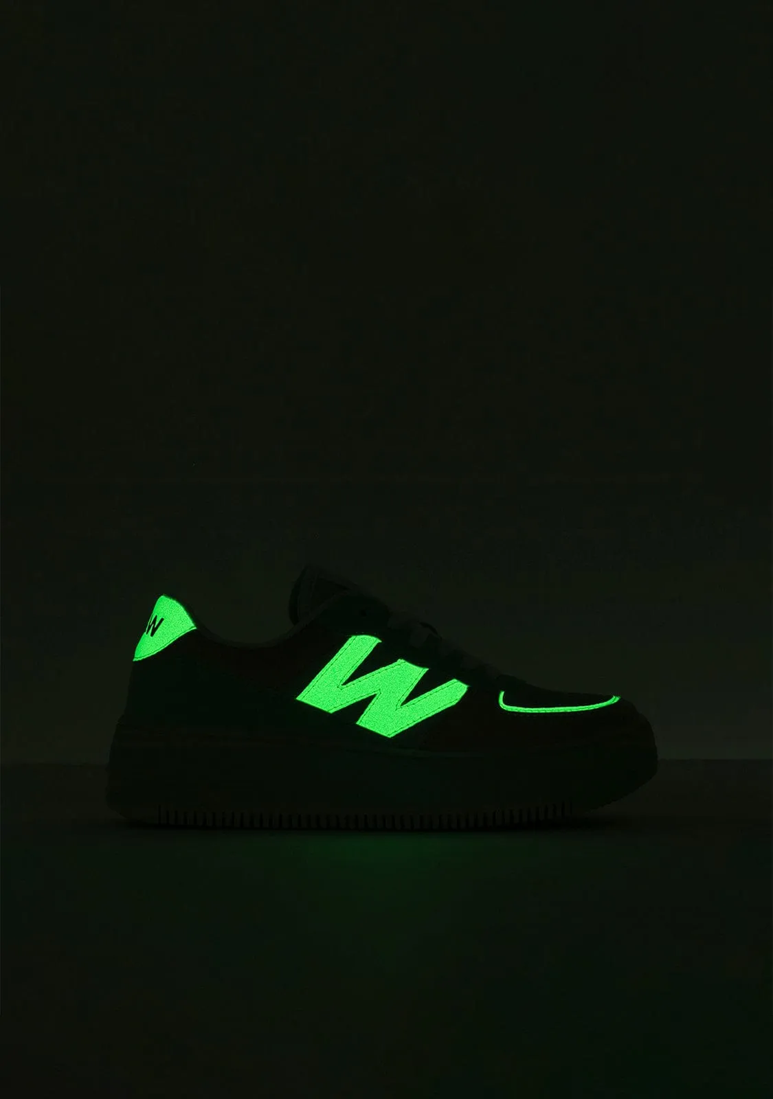 B&W White Glow in the Dark Sneakers