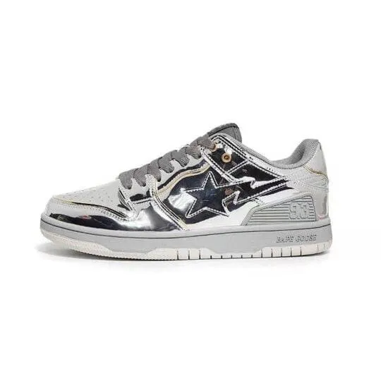 Bape Foil Bape STA Low Silver Shoes