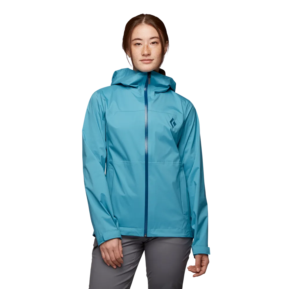 Black Diamond W Stormline Stretch Rain Shell- Cerulean