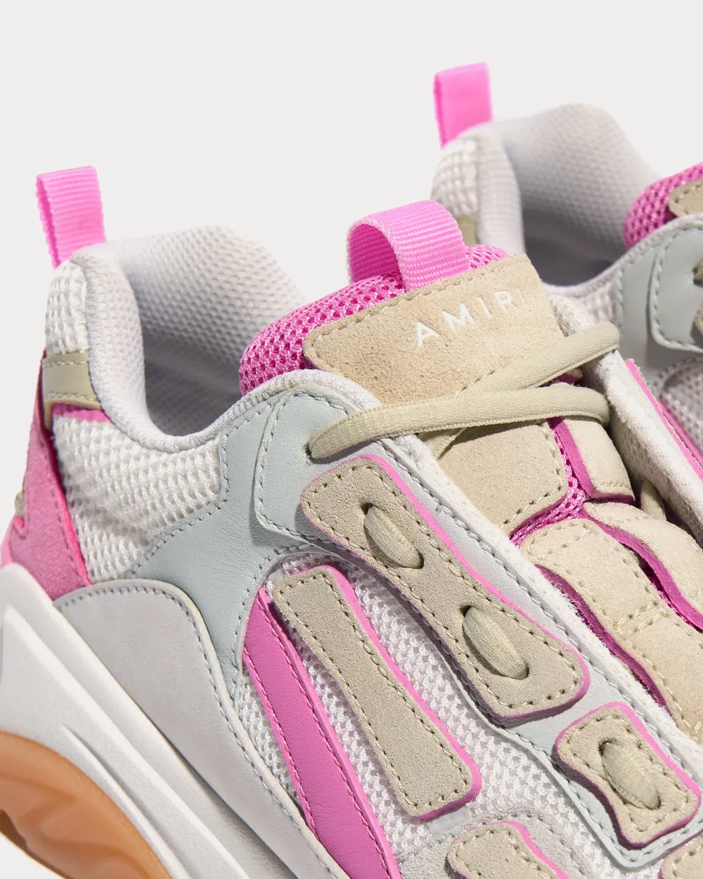 Bone Runner Pink / Tan Low Top Sneakers
