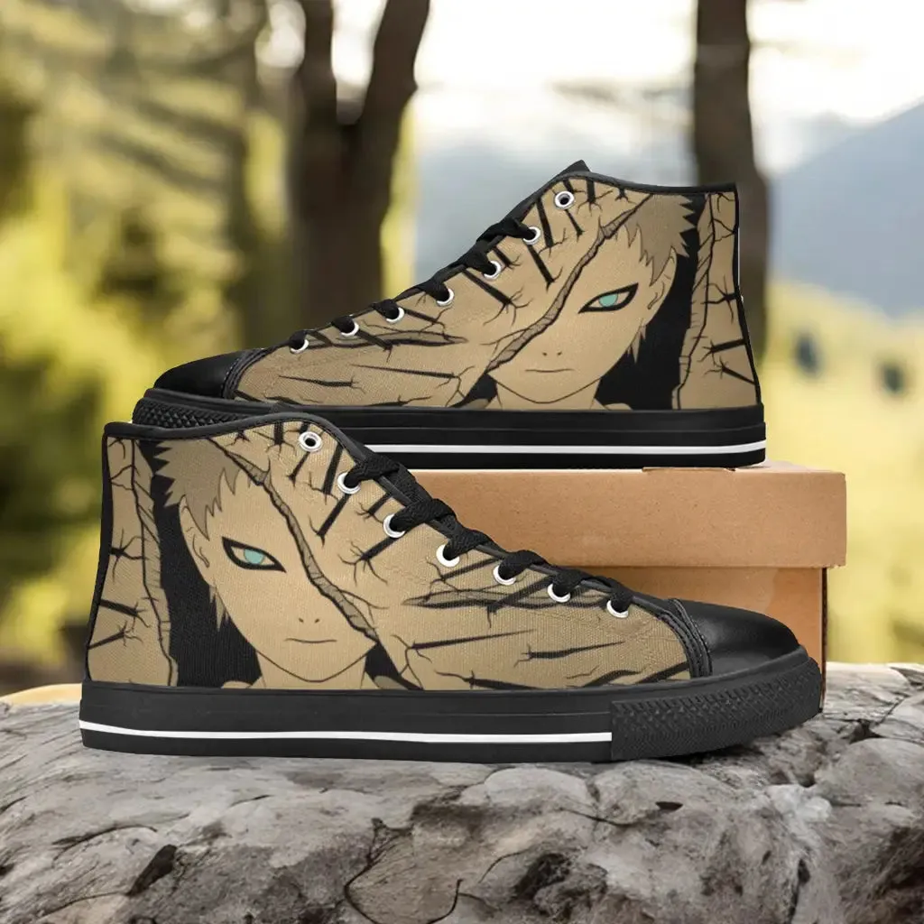 Boruto Naruto Gaara Shoes High Top Sneakers for Kids and Adults