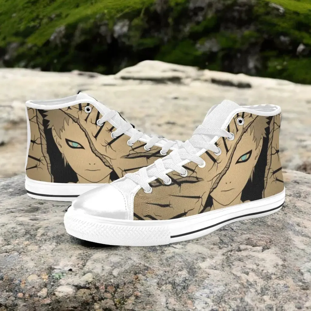 Boruto Naruto Gaara Shoes High Top Sneakers for Kids and Adults