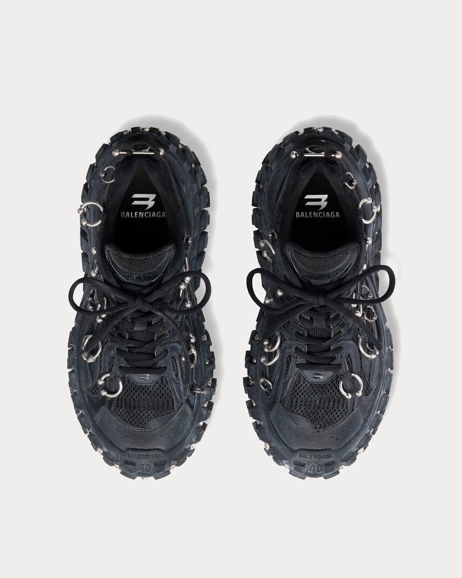 Bouncer Screw with Piercings Black Low Top Sneakers