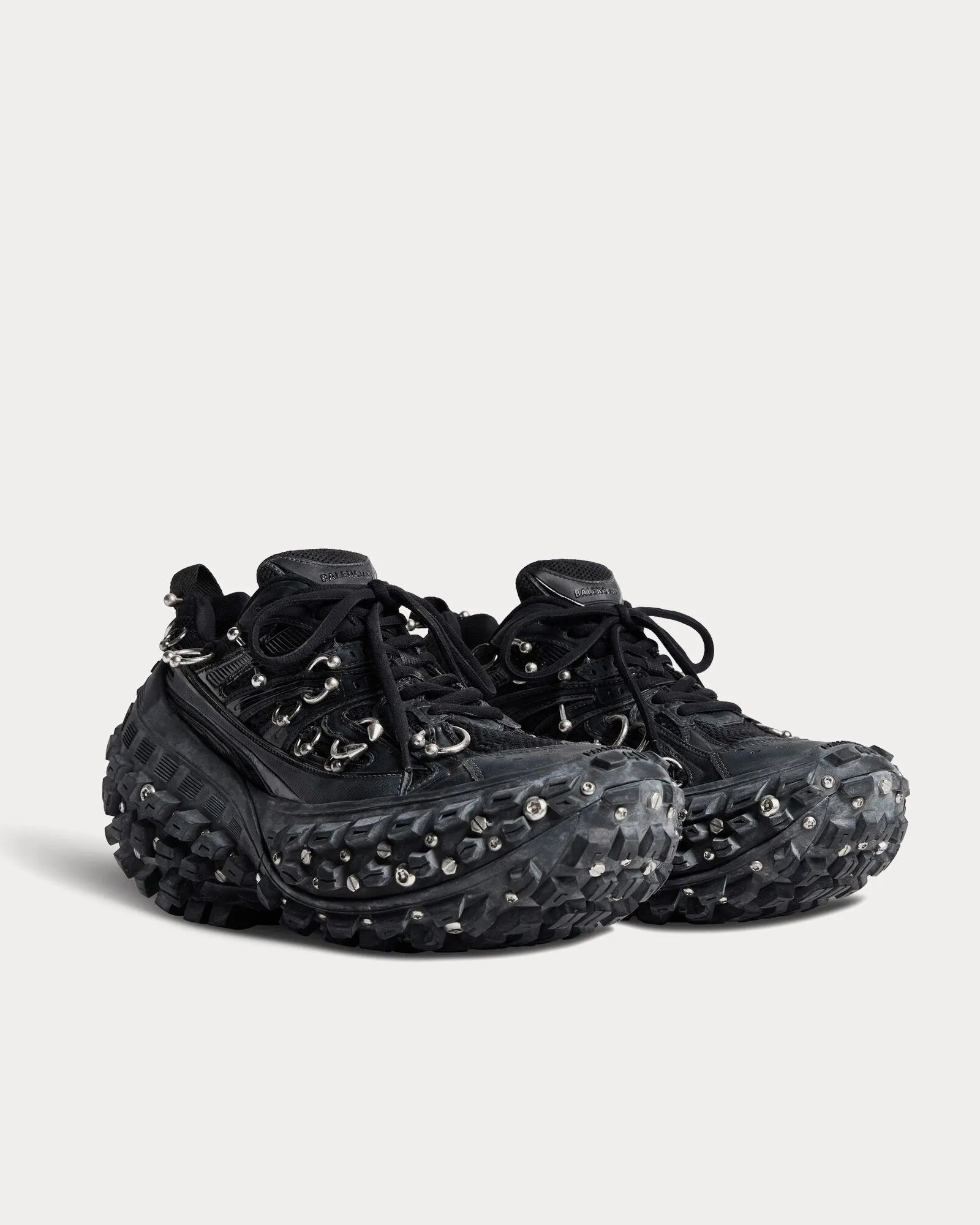Bouncer Screw with Piercings Black Low Top Sneakers