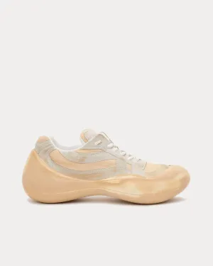 Bumper-Hike Distressed Ecru / Peach Orange Low Top Sneakers