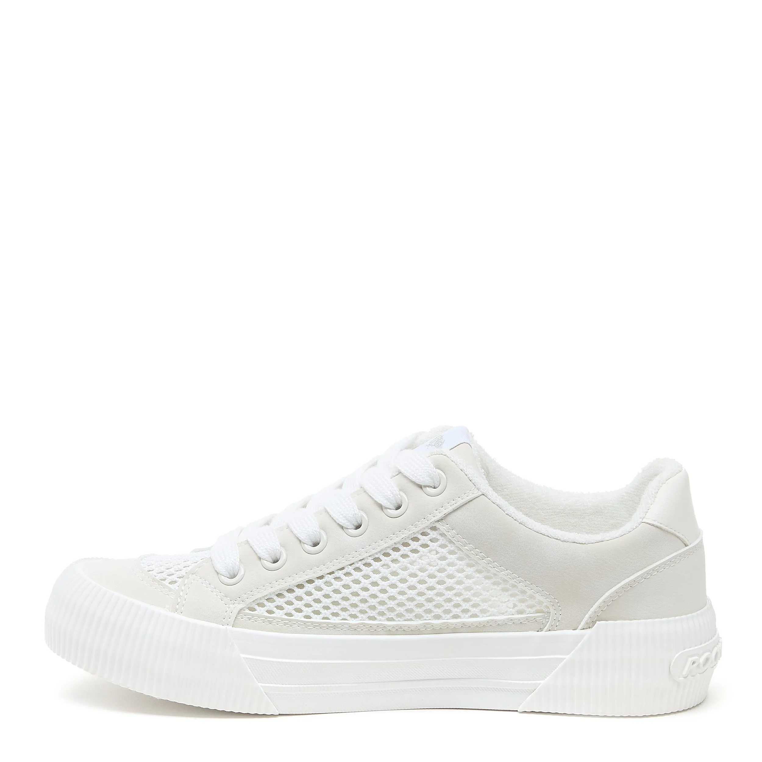 Cheery White Mesh Color Blocked
