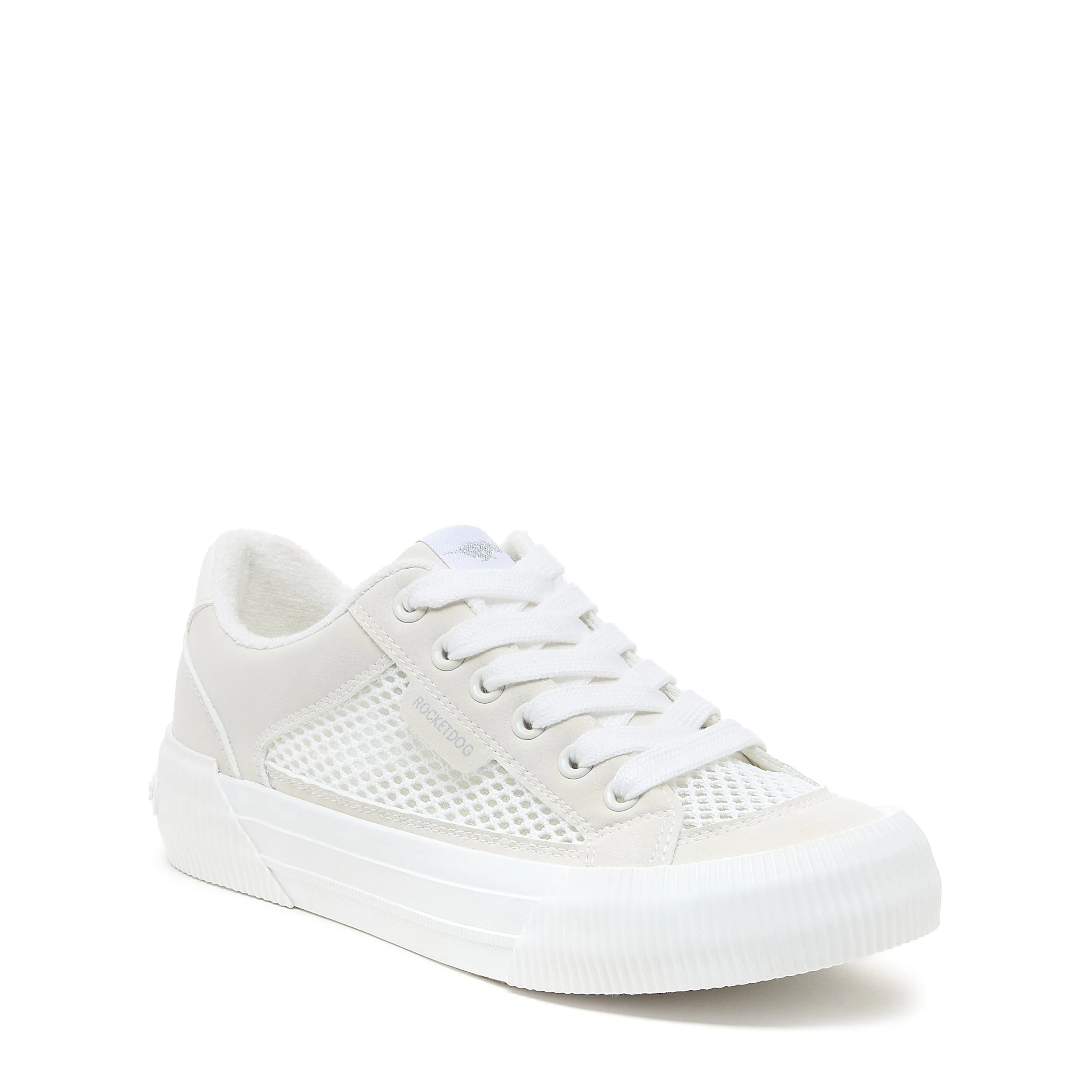 Cheery White Mesh Color Blocked