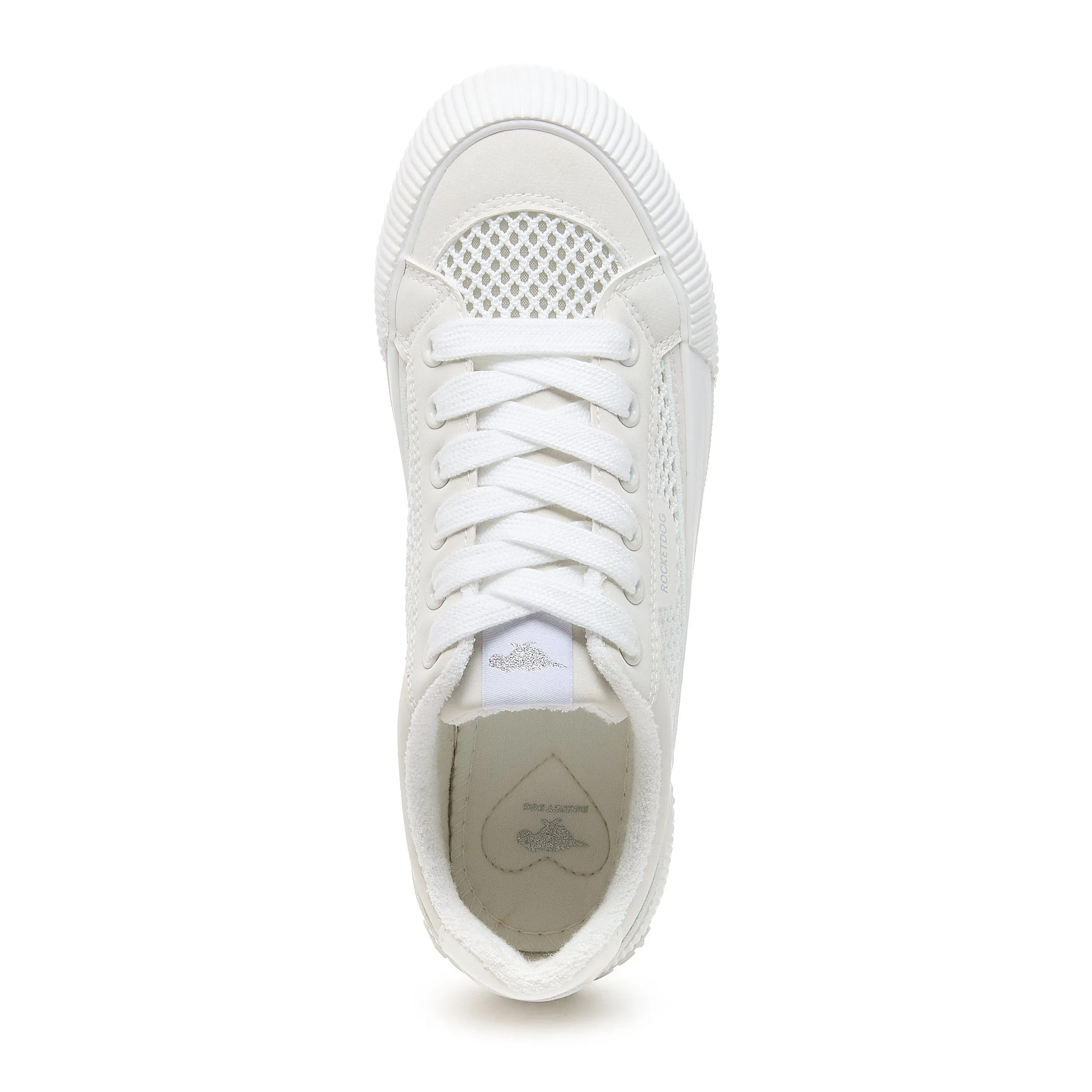 Cheery White Mesh Color Blocked