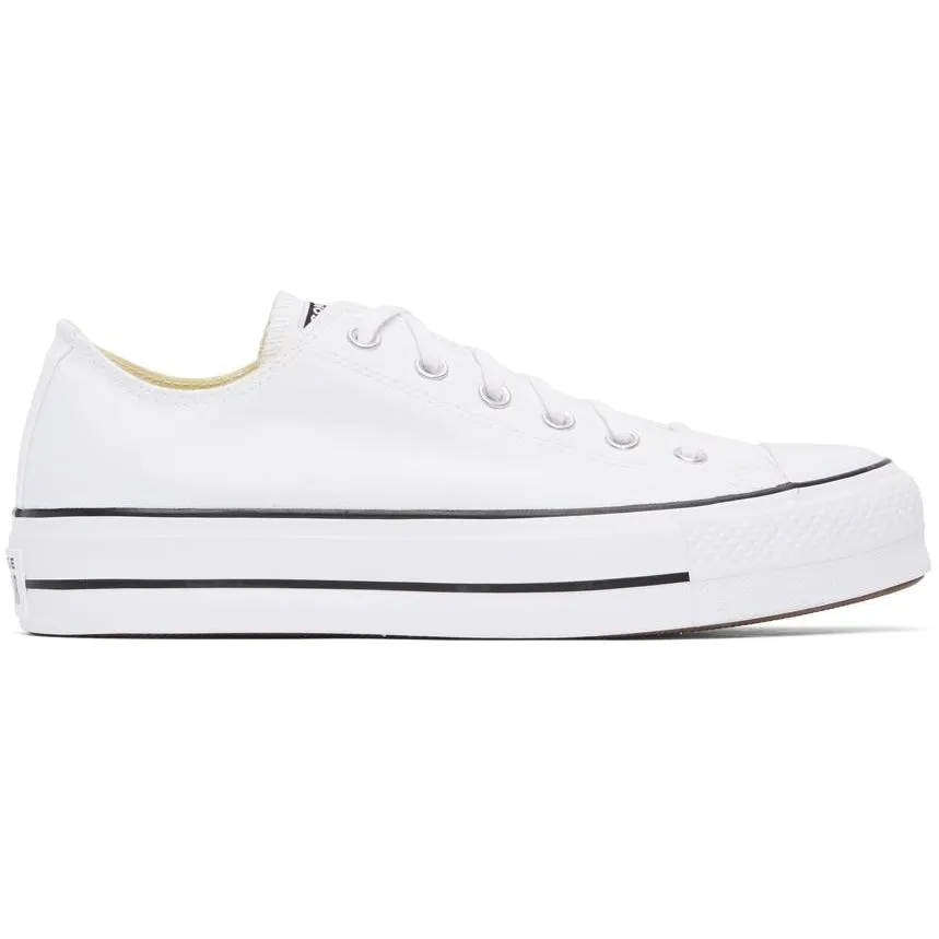 Converse White Leather Chuck Taylor All Star Lift Low Sneakers