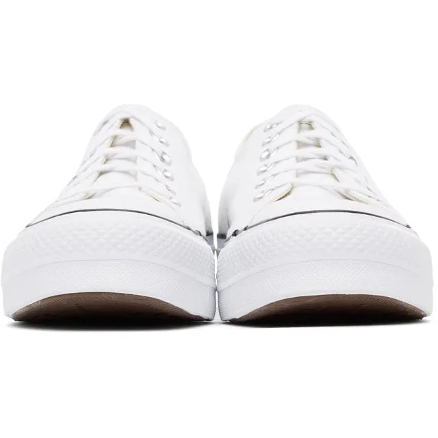 Converse White Leather Chuck Taylor All Star Lift Low Sneakers