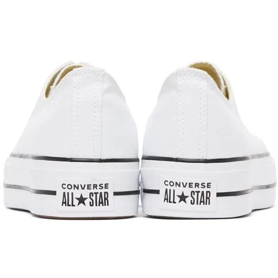 Converse White Leather Chuck Taylor All Star Lift Low Sneakers
