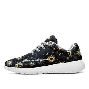 Customized NL Sneakers with Black & White Soles, Starry Sky Theme, and Personalizable Names/Images,NL-067-23023001