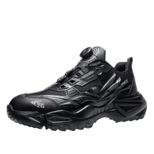 Cuzcare Orthopedic Shoes Men Plus Size Sports Sneakers Steel Toe Rotary Button Stylish