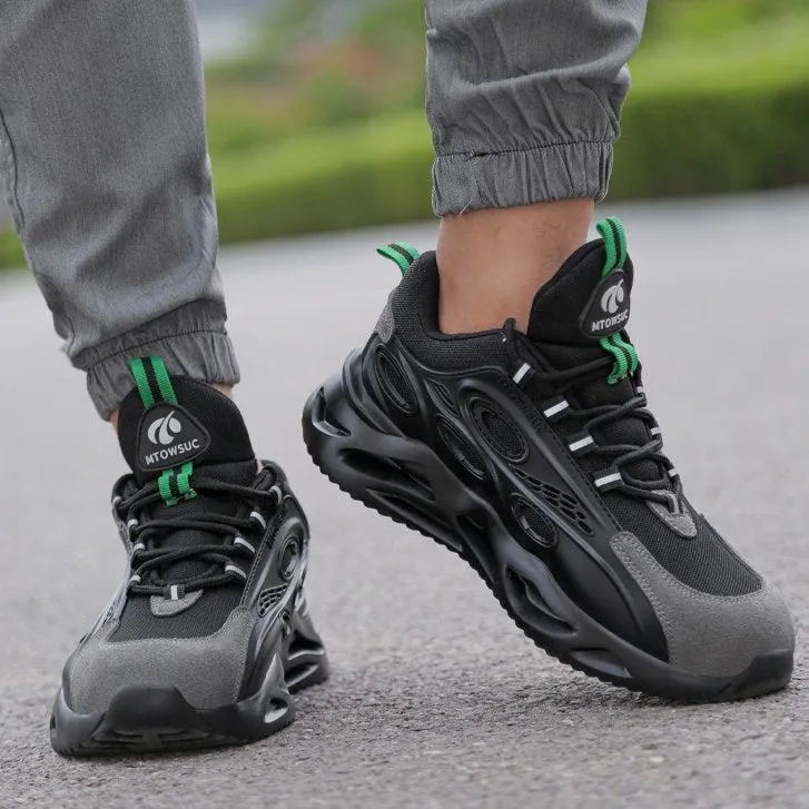 Cuzcare Orthopedic Shoes Men Protective Steel Toe High Top Working Sneakers Fashionable
