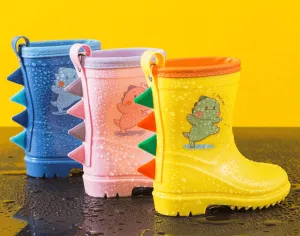 Dinosaur Kids Gumboots (1-6 years) - Blue | Purple