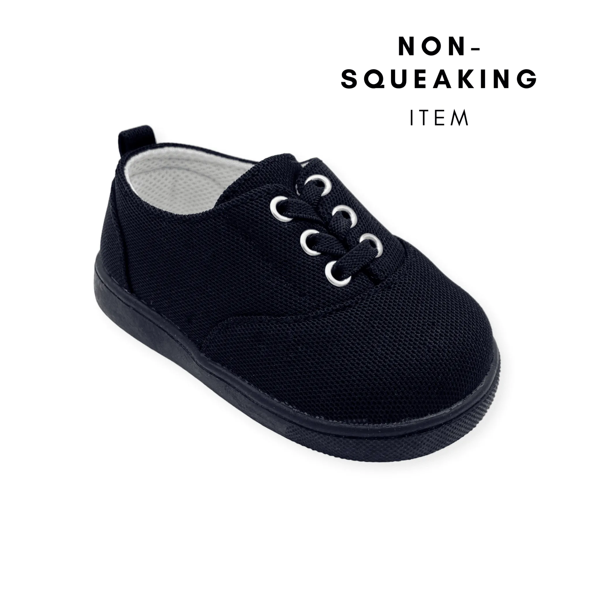 Drew Black Tennis Shoe (NON-SQUEAKING)