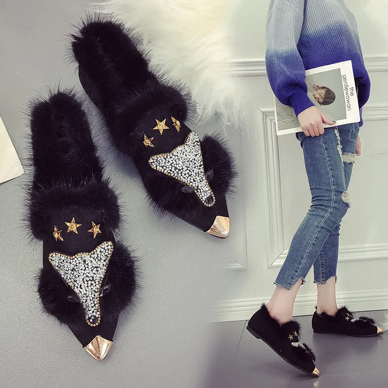 Foxy Fashionable Fur sandal's shoes | Brodtica.com