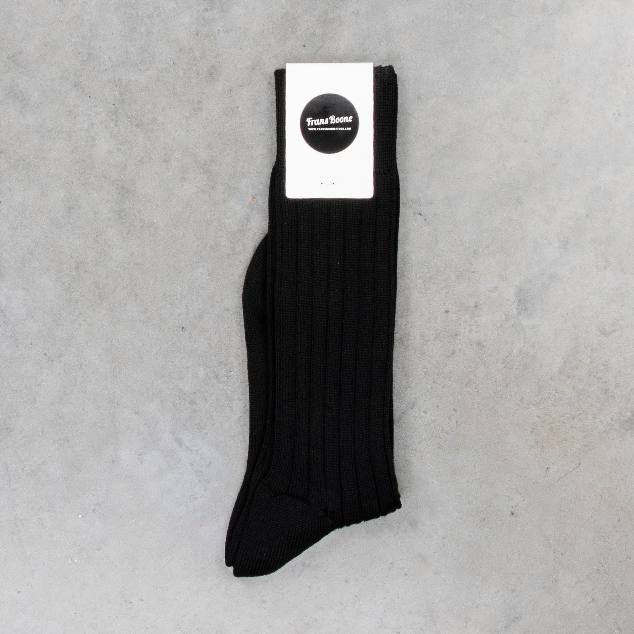 Frans Boone Socks Pura Lana Merinos Pesante Nero