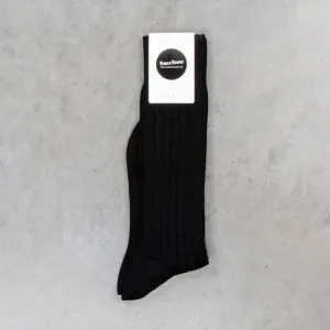 Frans Boone Socks Pura Lana Merinos Pesante Nero