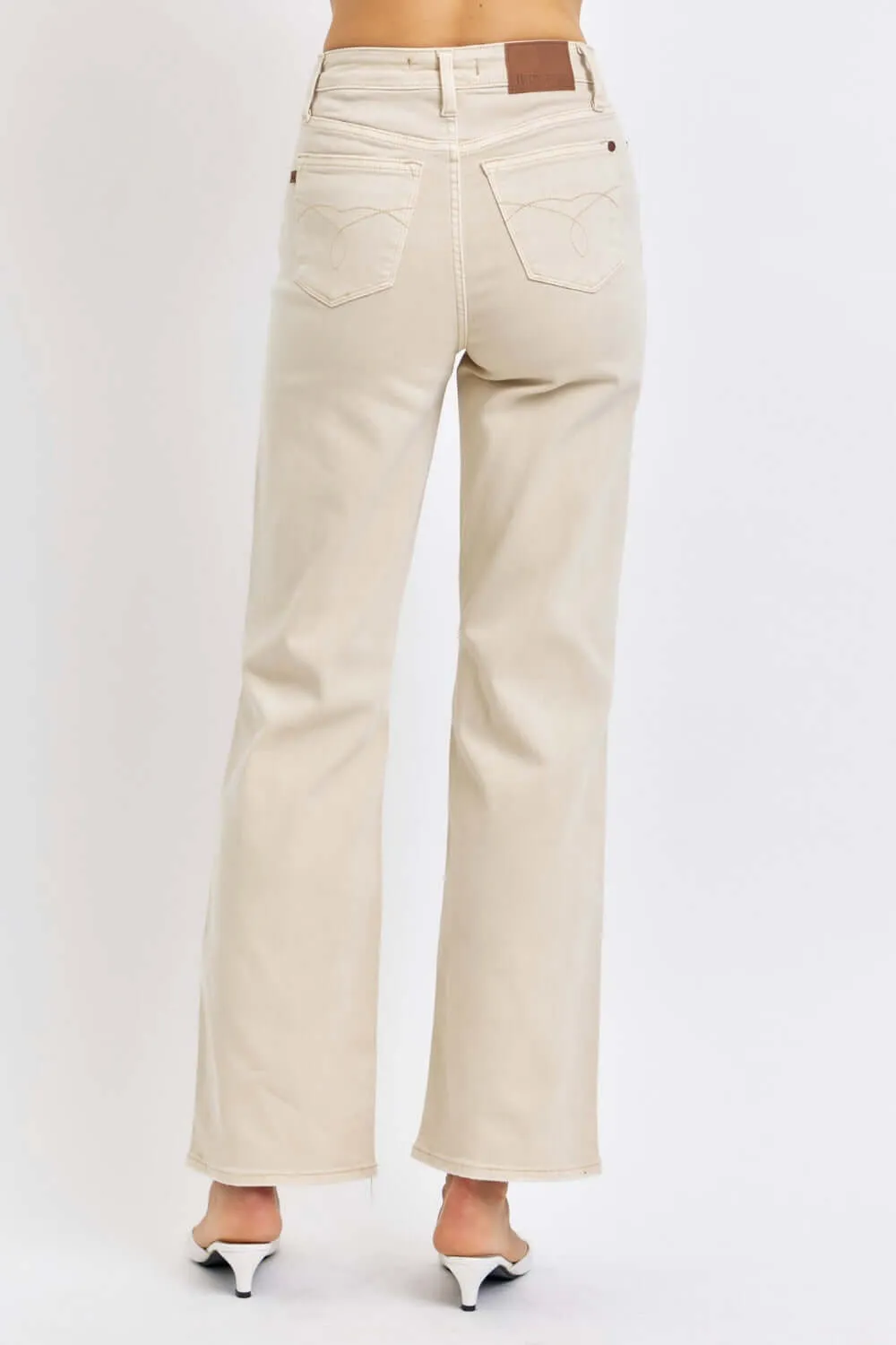 High Waist Distressed Wide Leg Jeans