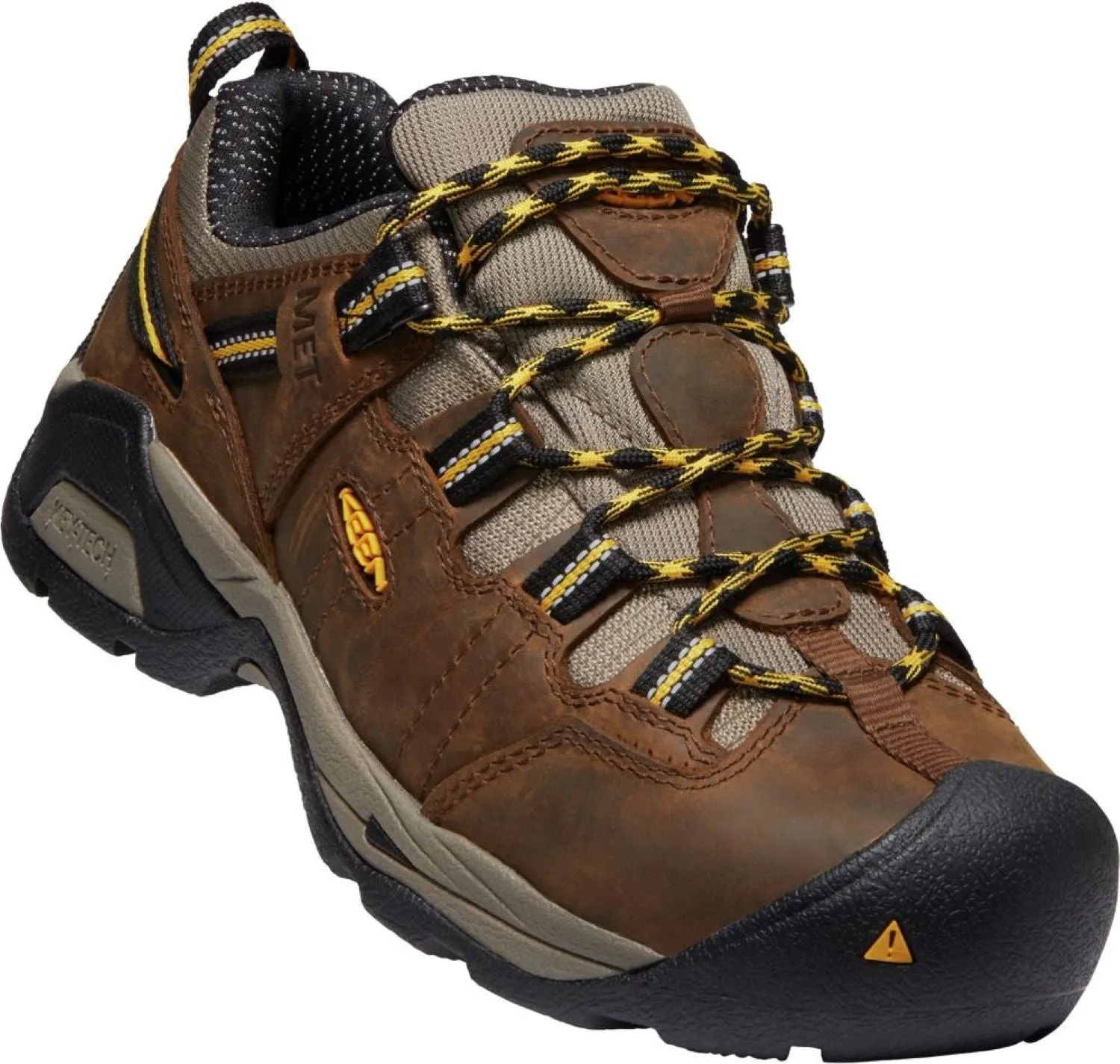 'Keen Utility' Women's Detroit XT Internal MetGuard EH WP Steel Toe - Cascade Brown / Goldenrod