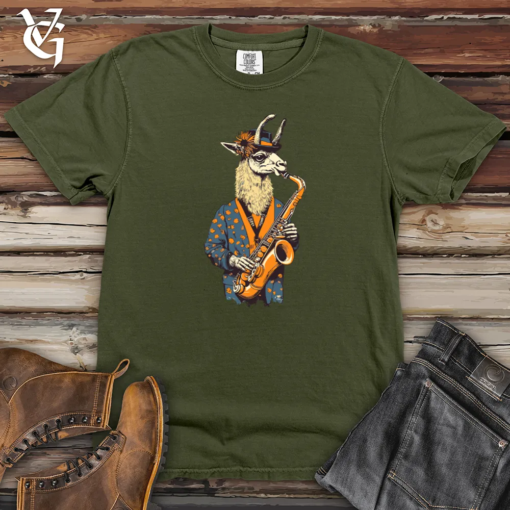 Llama Saxaphone Heavy Cotton Comfort Colors Tee