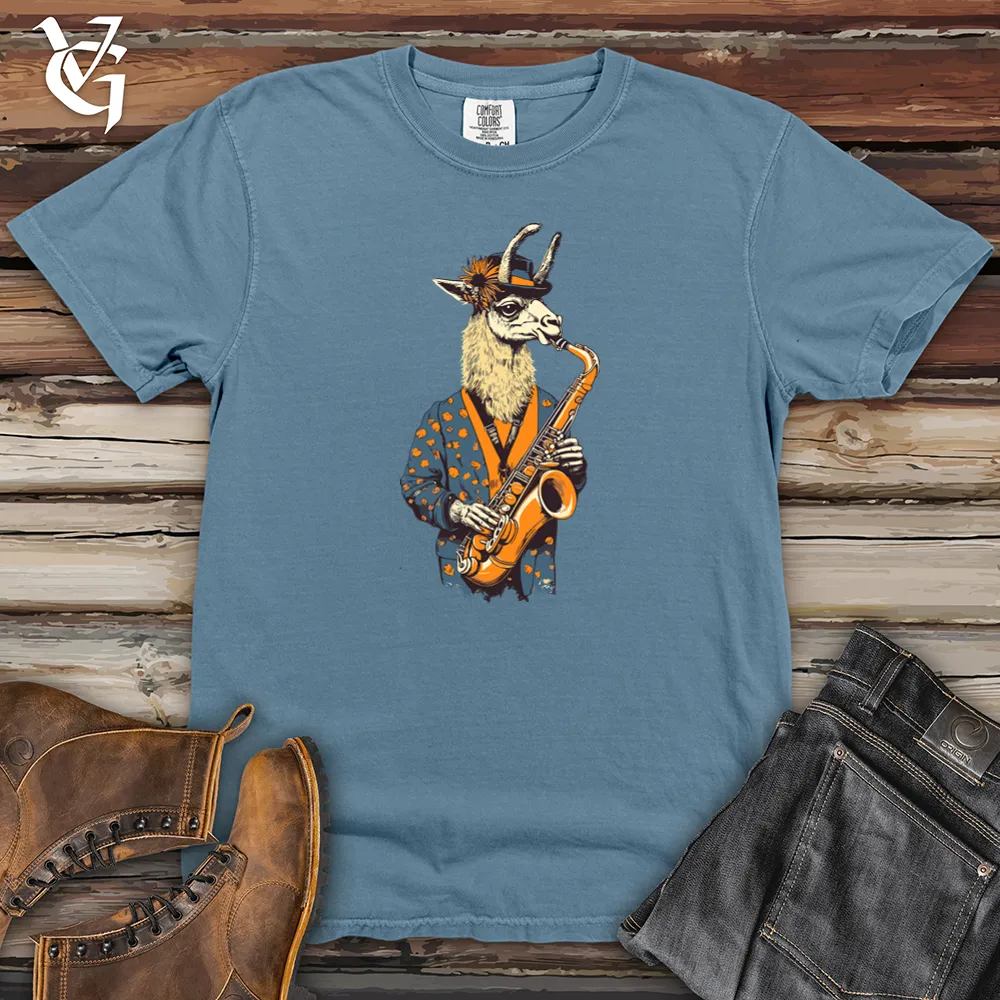 Llama Saxaphone Heavy Cotton Comfort Colors Tee