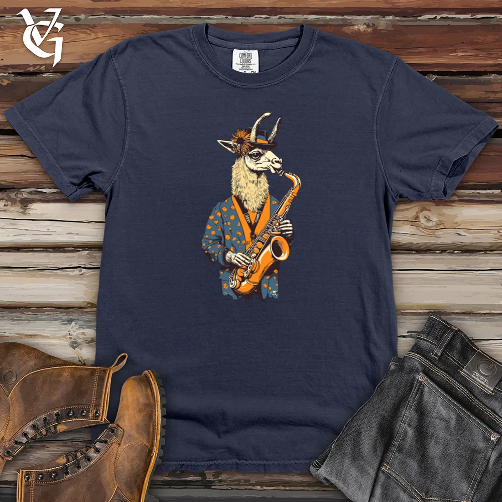 Llama Saxaphone Heavy Cotton Comfort Colors Tee