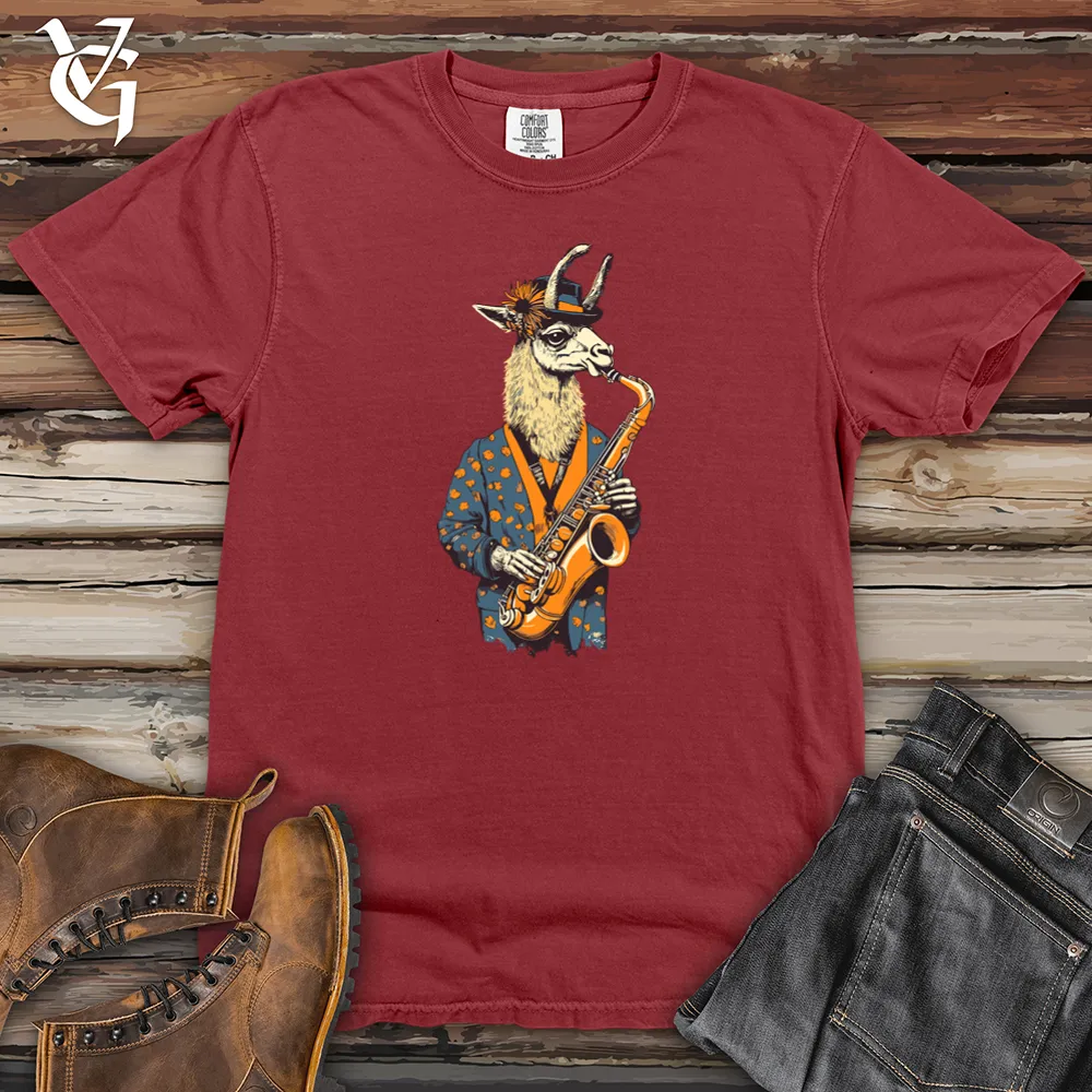 Llama Saxaphone Heavy Cotton Comfort Colors Tee