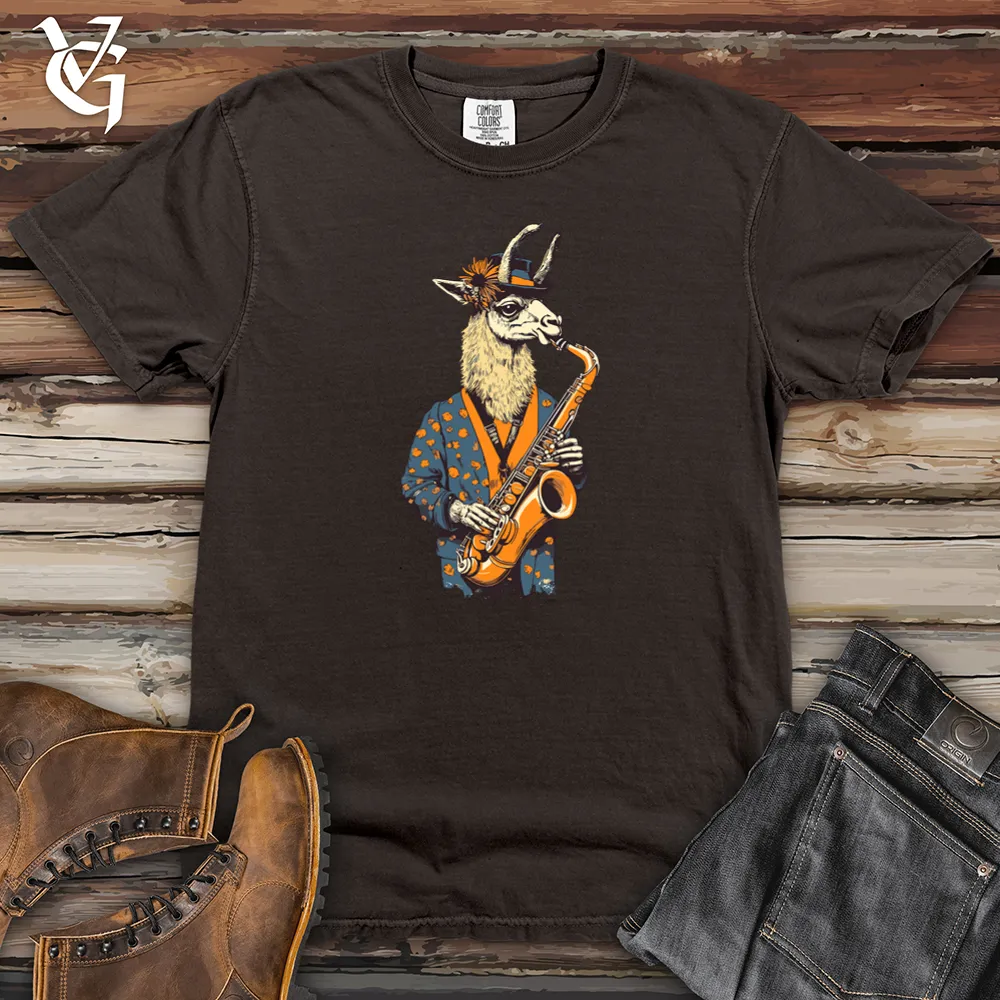 Llama Saxaphone Heavy Cotton Comfort Colors Tee