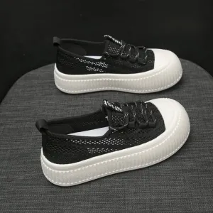 Mesh Panel Platform Sneakers