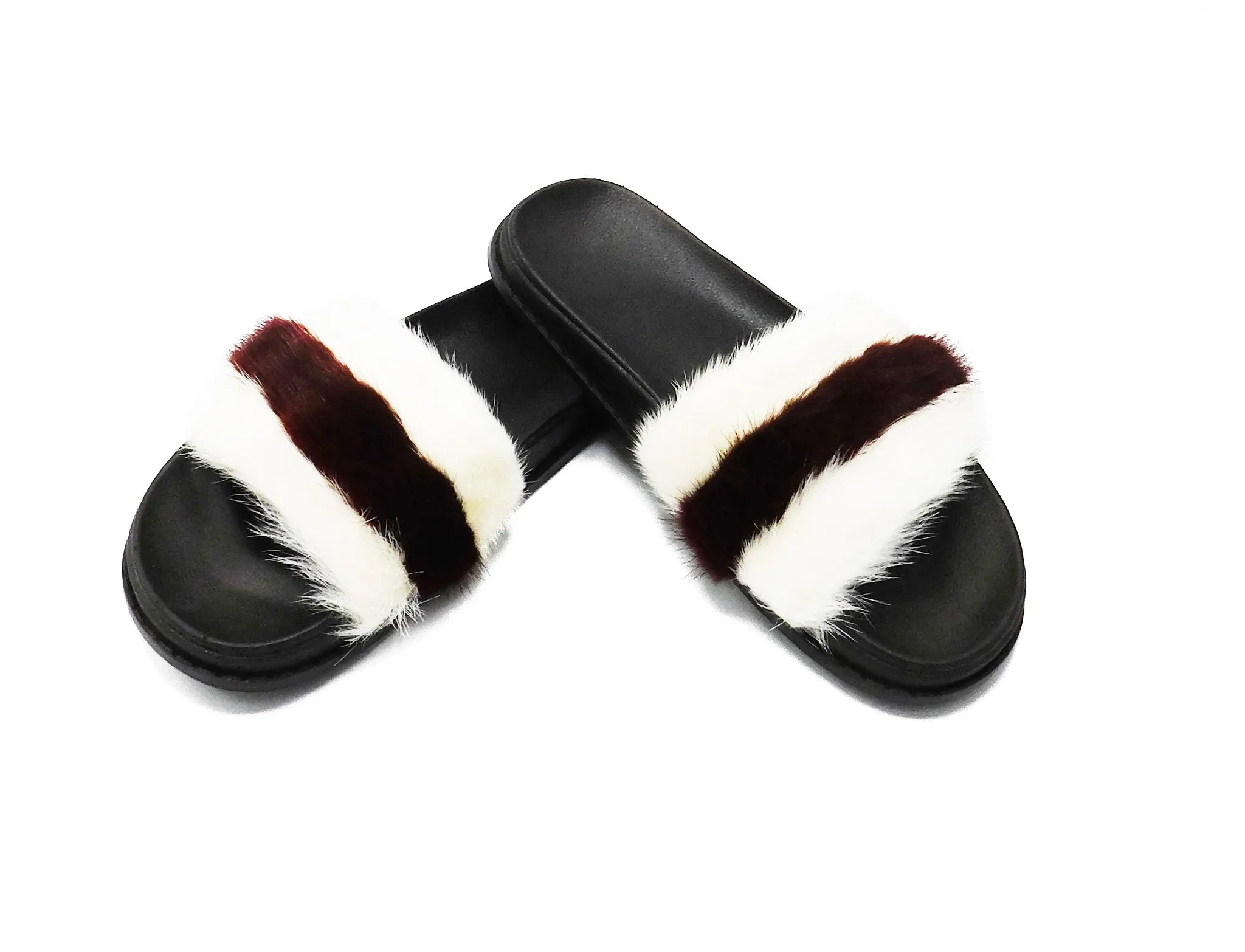 Mink Fur Slides
