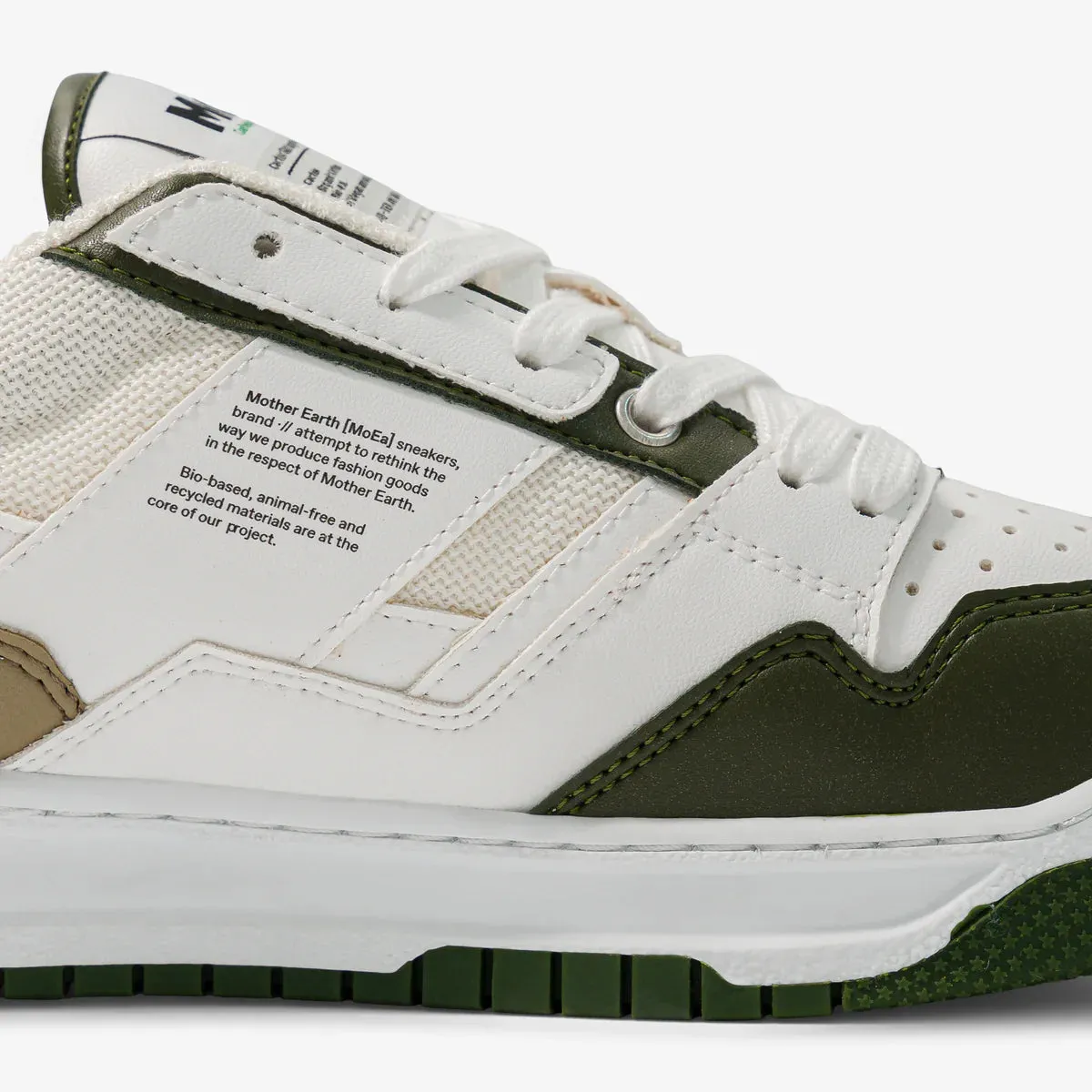 MoEa | GEN2 Sport Cactus Vegan Sneakers | Green & White