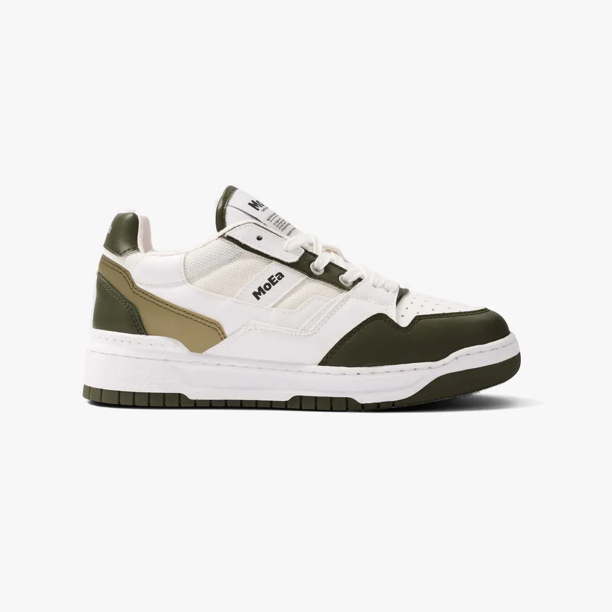 MoEa | GEN2 Sport Cactus Vegan Sneakers | Green & White