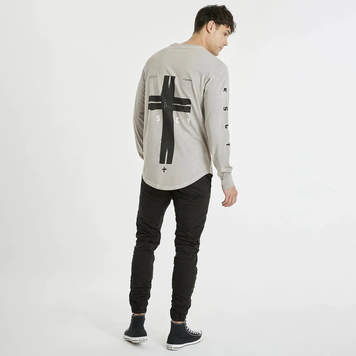 Monumental Dual Curved L/S Tee - Pigment Gull