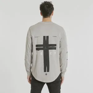 Monumental Dual Curved L/S Tee - Pigment Gull