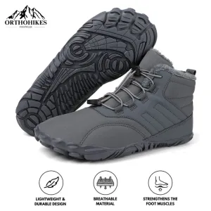 NEW Orthohikes® Outdoor Pro - Slip Resistant, Waterproof Barefoot Shoe (Unisex) - Size 7 Mens/8.5 Womens, GREY - Retails $158 