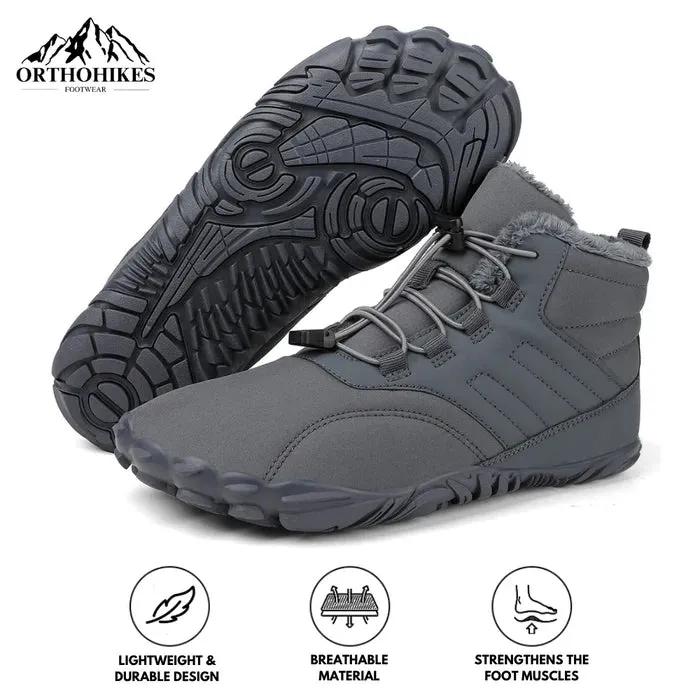 NEW Orthohikes® Outdoor Pro - Slip Resistant, Waterproof Barefoot Shoe (Unisex) - Size 7 Mens/8.5 Womens, GREY - Retails $158 
