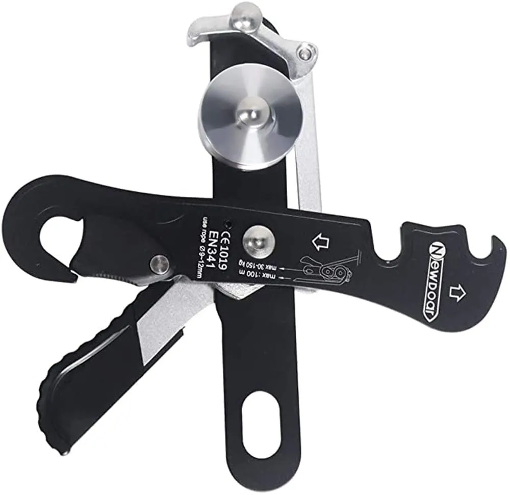 NewDoar Climbing Stop Descender Rappelling Belay for Rope 9-12mm Novices for Rescue