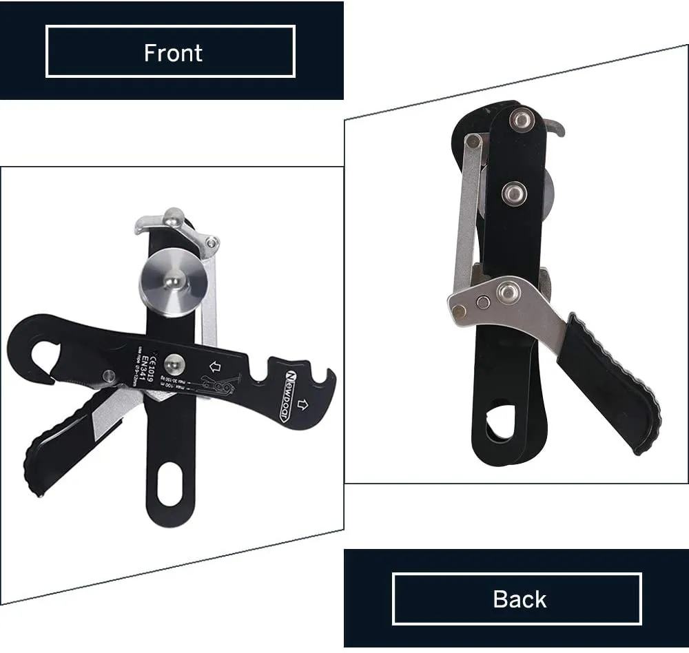 NewDoar Climbing Stop Descender Rappelling Belay for Rope 9-12mm Novices for Rescue