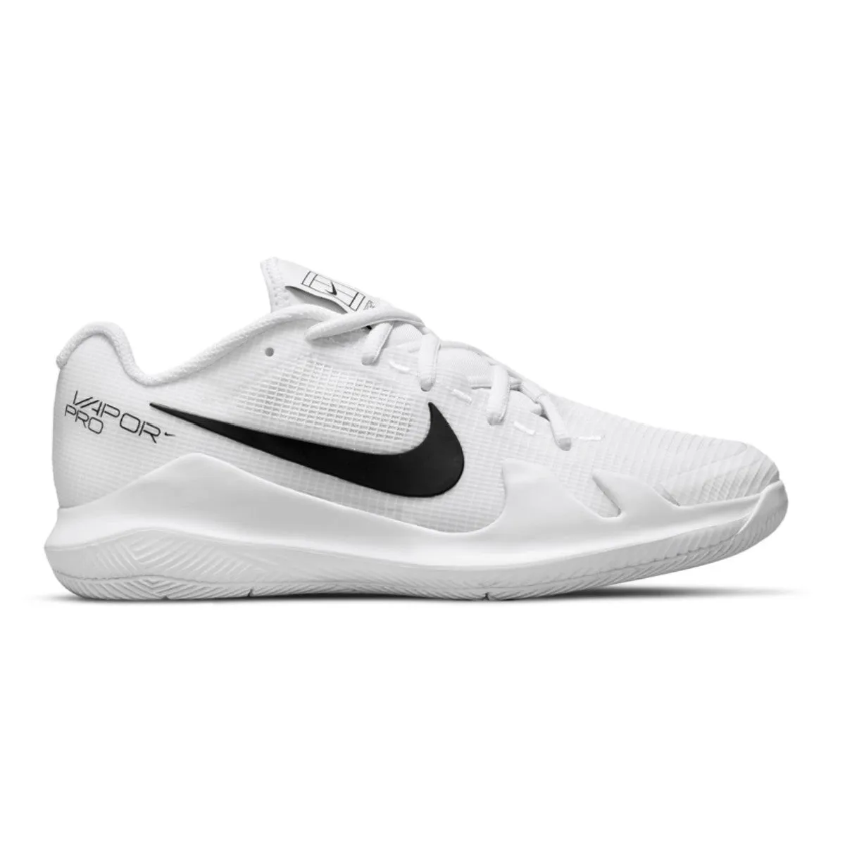 NikeCourt Junior Vapor Pro White/Black Tennis Shoes